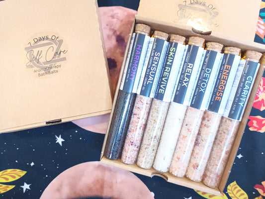 Coffret de 7 flacons sel de bains