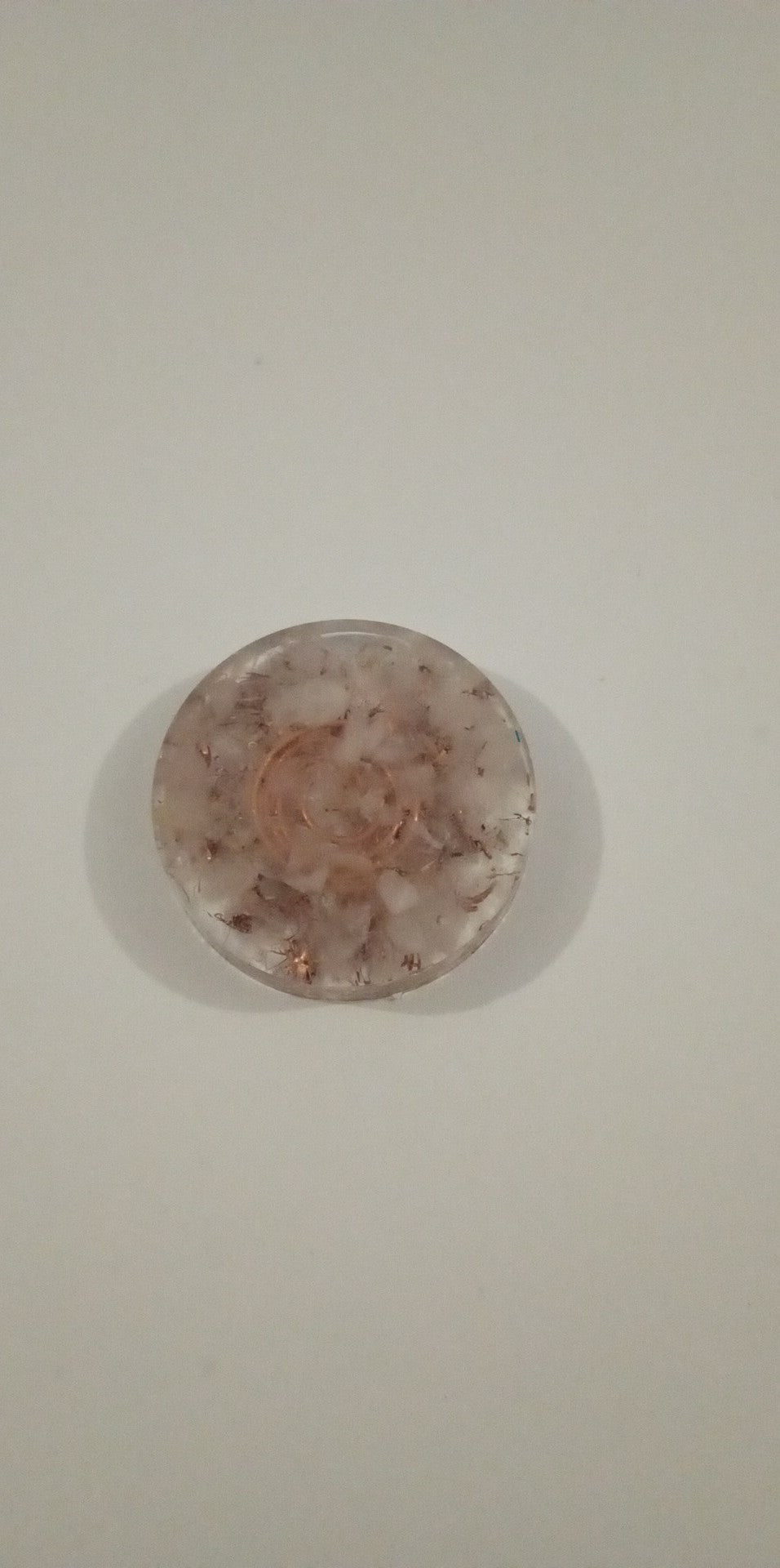 Orgonite rond Quartz rose